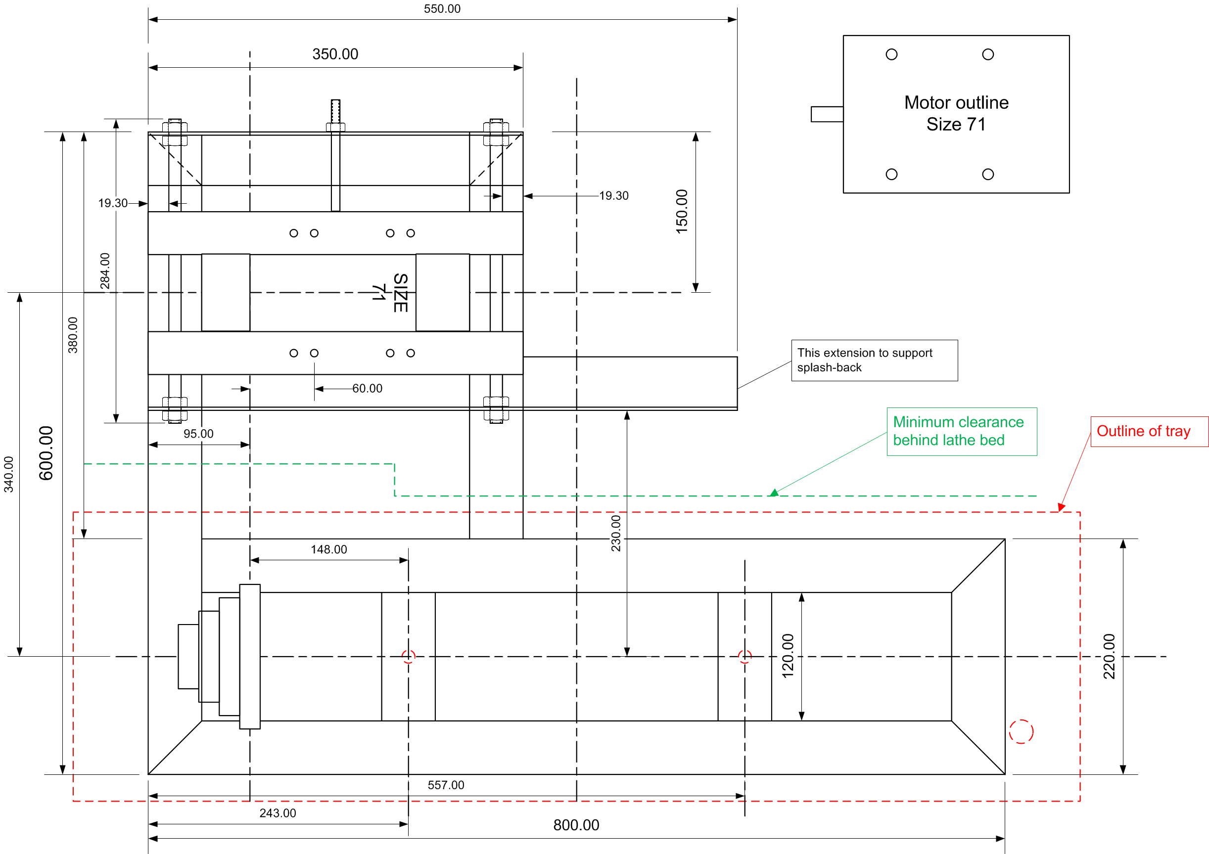 Birmel Lathe, Lathe base